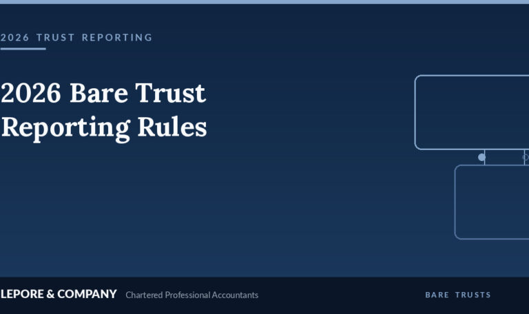 Lepore & Company graphic: 2026 Bare Trust Reporting Rules