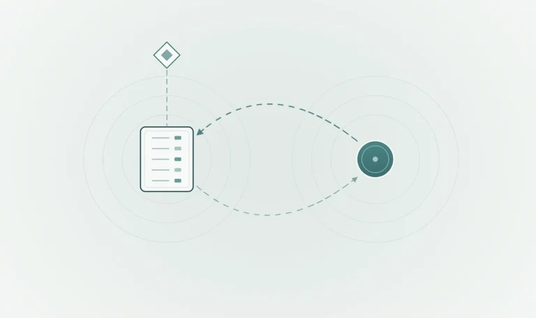 Abstract diagram of a non-resident in one jurisdiction connected by curved lines to a Canadian tax return in another, representing Canadian tax filings for non-residents.