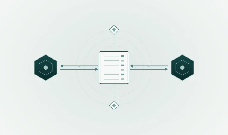 Abstract diagram of two countries exchanging information through a central treaty document, representing tax treaty residence and relief between Canada and another country.
